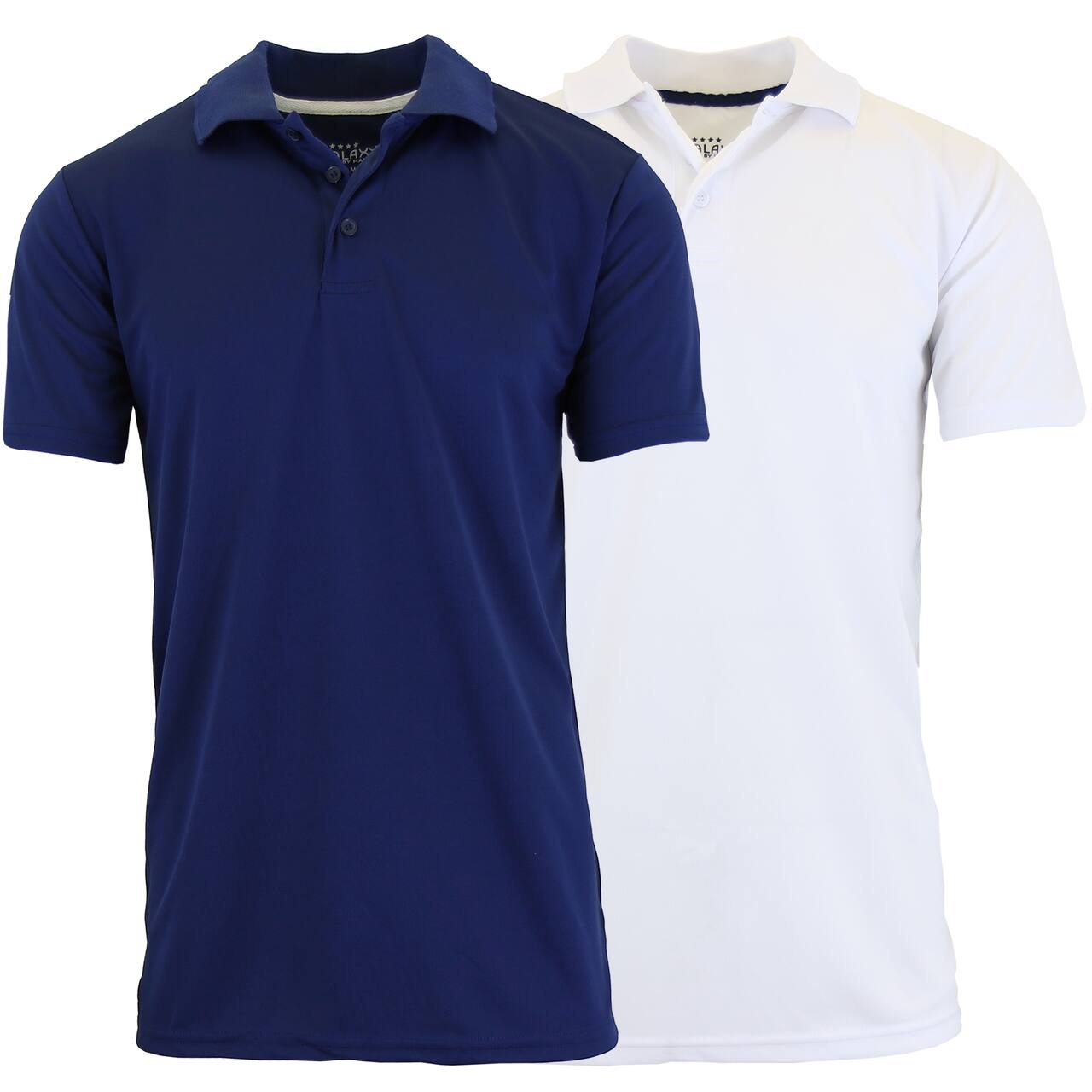 Galaxy by Harvic Tagless Dry-Fit Moisture-Wicking Men's Polo Shirt 2 Pack